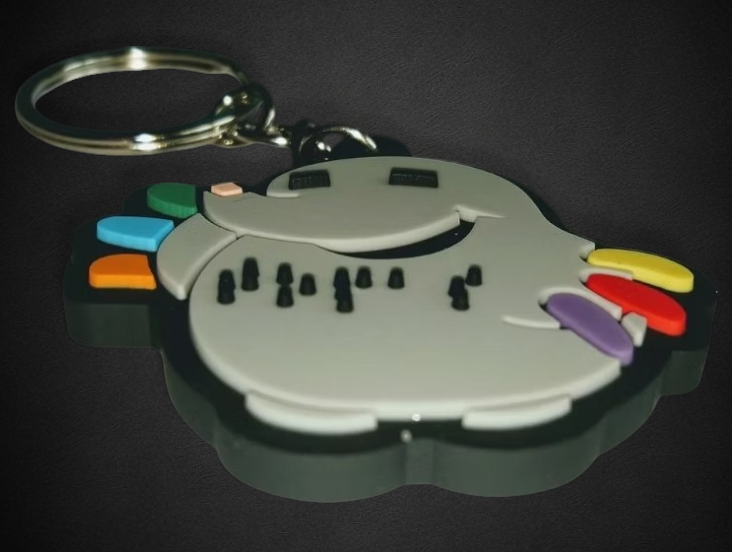 Porta-chaves PVC soft 2D com braille Topas